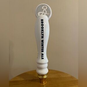 Brooklyn Brewery Winter Ale Ceramic Beer Keg Tap Handle Double Sided 12"